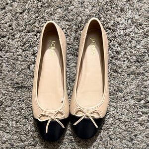 J. Crew Women's Cream and Black Flats